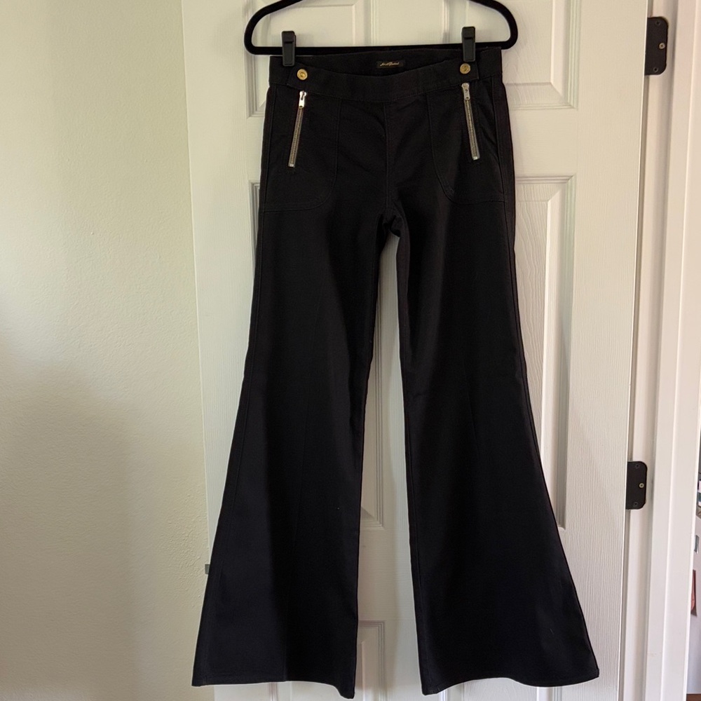 Seven for all mankind super wide leg mega flare edgy jeans with zippers